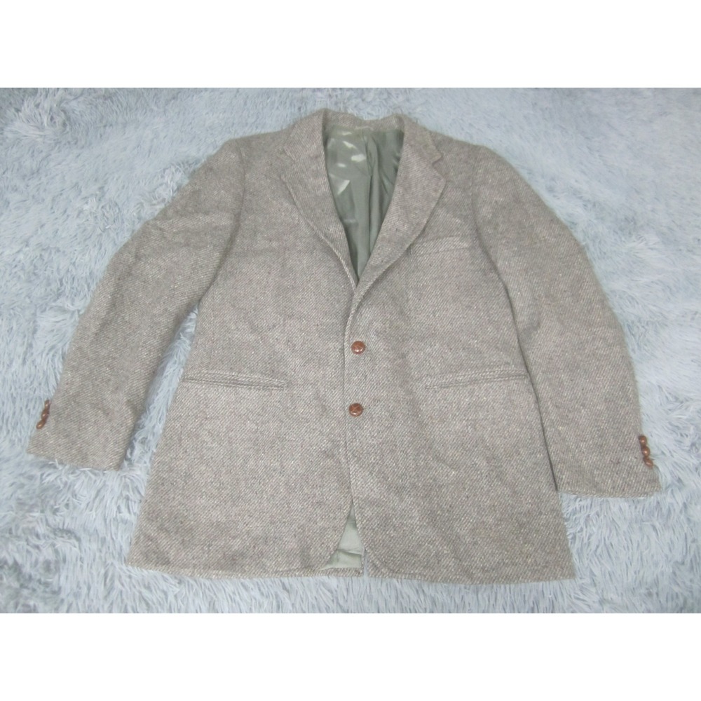 VTG Tailored Classics Jacket 42R Levi Strauss Beige Dress Coat Blazer‎ Pure Wool